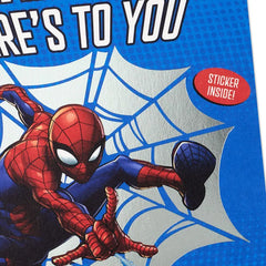 Marvel Spider-Man No Limit Birthday Card for Grandson With Decal