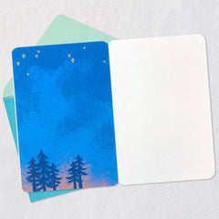 Mason Jar Firefly Forest Scene Blank Card