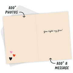 You Light My Fire Custom Love Card