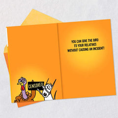 Maxine™ Give the Bird to Your Relatives Funny Thanksgiving Card