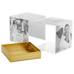 Photo Cube Acrylic Picture Frame, Holds 5 Photos