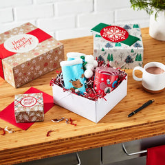 Merry and Bright 3-Pack Christmas Gift Boxes, Assorted Sizes and Designs