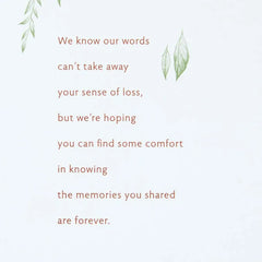 Our Thoughts Are With You Sympathy Card From Us