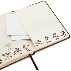 Disney Mickey Mouse Brown Faux Leather Journal