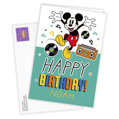 Disney Mickey Mouse Rockin' Custom Birthday Card