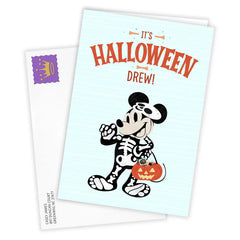 Disney Mickey Mouse Skeleton Custom Halloween Card