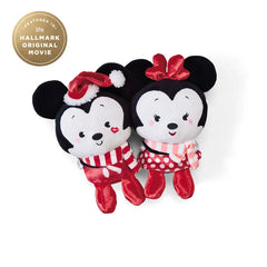 Hallmark + Disney Holiday Ever After Mickey and Minnie Magnetic Plush Pair, 4.5" H