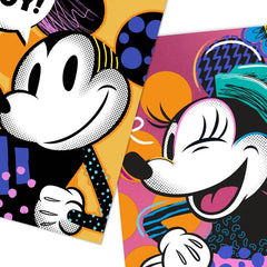 Disney Mickey Mouse and Minnie Mouse Modern Assorted Blank Notes, Pack of 12