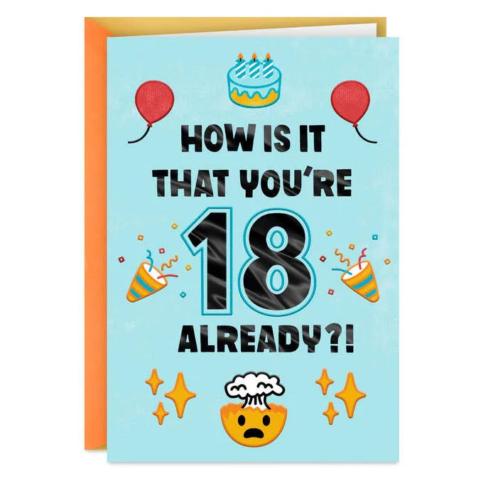 18 Already Mind Blown 18th Birthday Card