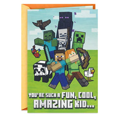Minecraft You're Such a Cool Kid Pop-Up Birthday Card