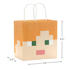 6.5" Minecraft 4-Pack Assorted Small Square Gift Bags