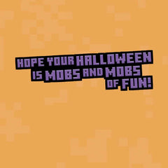 Minecraft Mobs of Fun Halloween Card for Grandson