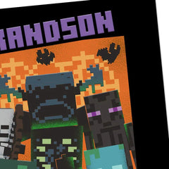 Minecraft Mobs of Fun Halloween Card for Grandson