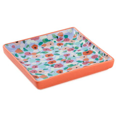 Mini Abstract Floral Square Trinket Dish