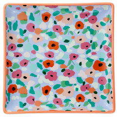 Mini Abstract Floral Square Trinket Dish