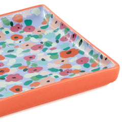 Mini Abstract Floral Square Trinket Dish