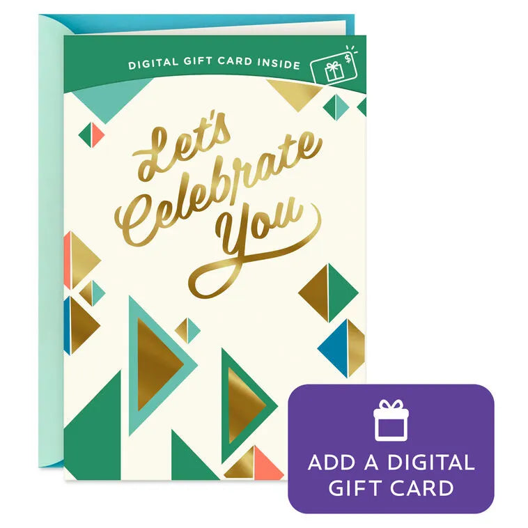 Celebrating You Gift Card Greeting Birthday Card