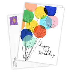 Celebrating You Modern Balloons Custom Birthday Card