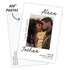 Modern Frame Black and White Save the Date