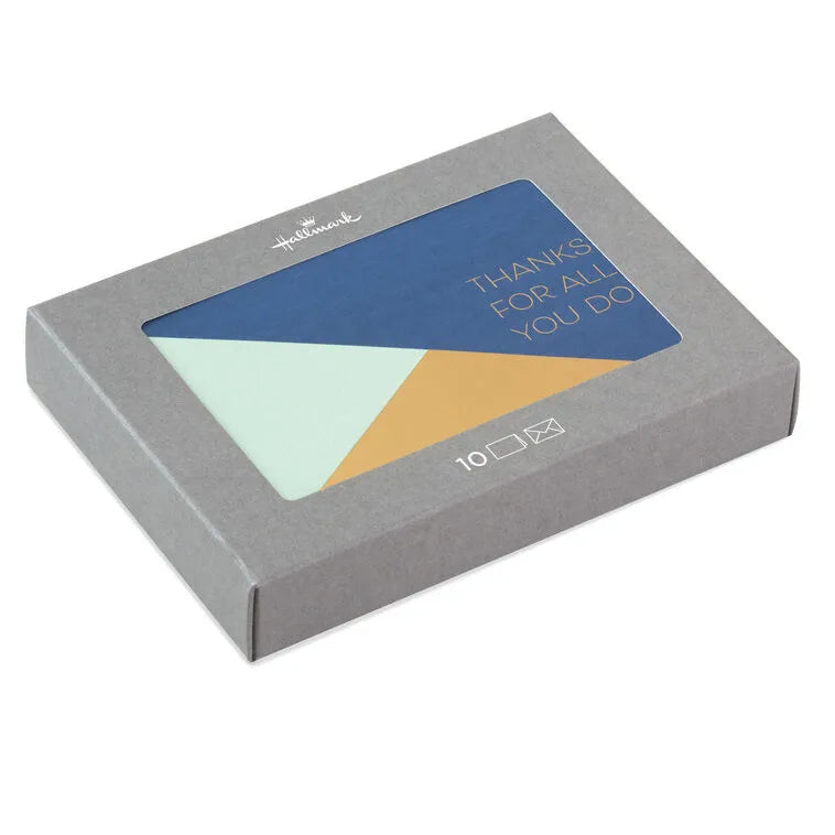 Modern Geometric Boxed Blank Thank-You Notes, Pack of 10