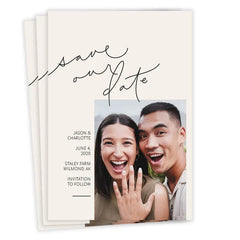 Modern Handwriting Flat Wedding Save the Date