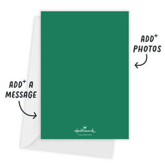 Modern Holly Photo Collage Flat Christmas Photo Card