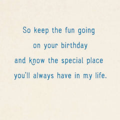 You'll Always Have a Special Place Birthday Card for Family