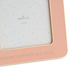Mom's Fan Club Coral Enamel Picture Frame, 4x4