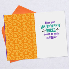 You Rock Monster Band Halloween Card for Grandson