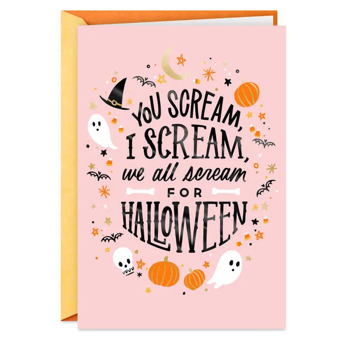 We All Scream Halloween Card