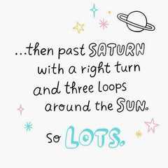 Moon, Stars and Heart Doodles Love Card for Kids