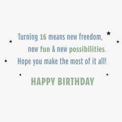 Make the Most of It 16th Birthday Card