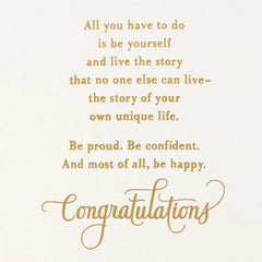 Be Proud, Be Confident, Be Happy Graduation Card