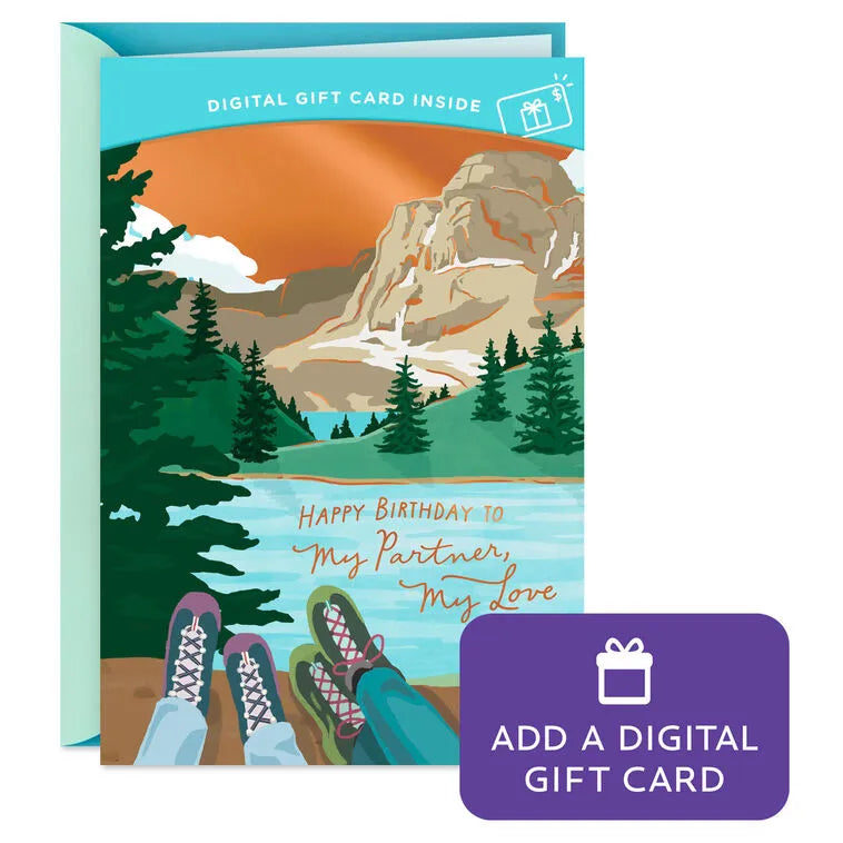 My Partner, My Love Gift Card Greeting Romantic Birthday Card
