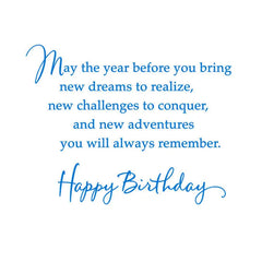 New Dreams and Adventures Ahead Birthday Card