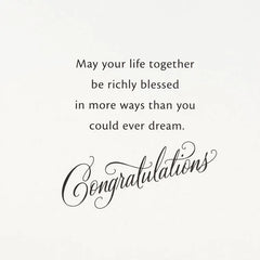 Mr. & Mrs. Linked Hearts Wedding Card