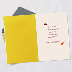 Grateful for the Joy You Add Thanksgiving Card for Nephew