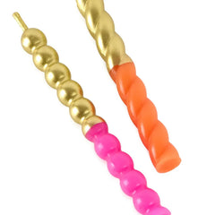 Colorful and Sparkly Squiggles Birthday Candles, Pack of 4