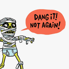 Mummy Mishap Funny Halloween Card