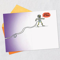 Mummy Mishap Funny Halloween Card