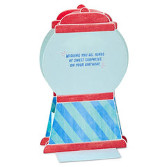 Sweet Surprises Gumball Machine Musical 3D Pop-Up Birthday Card