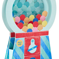 Sweet Surprises Gumball Machine Musical 3D Pop-Up Birthday Card