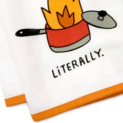 My Cooking Is Fire Funny Tea Towel, 18x26