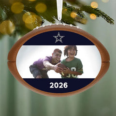 NFL Dallas Cowboys Football Personalized Ornament, Custom Photo and Text