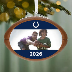 NFL Indianapolis Colts Football Personalized Ornament, Custom Photo and Text