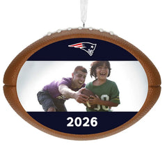 NFL New England Patriots Football Personalized Ornament, Custom Photo and Text