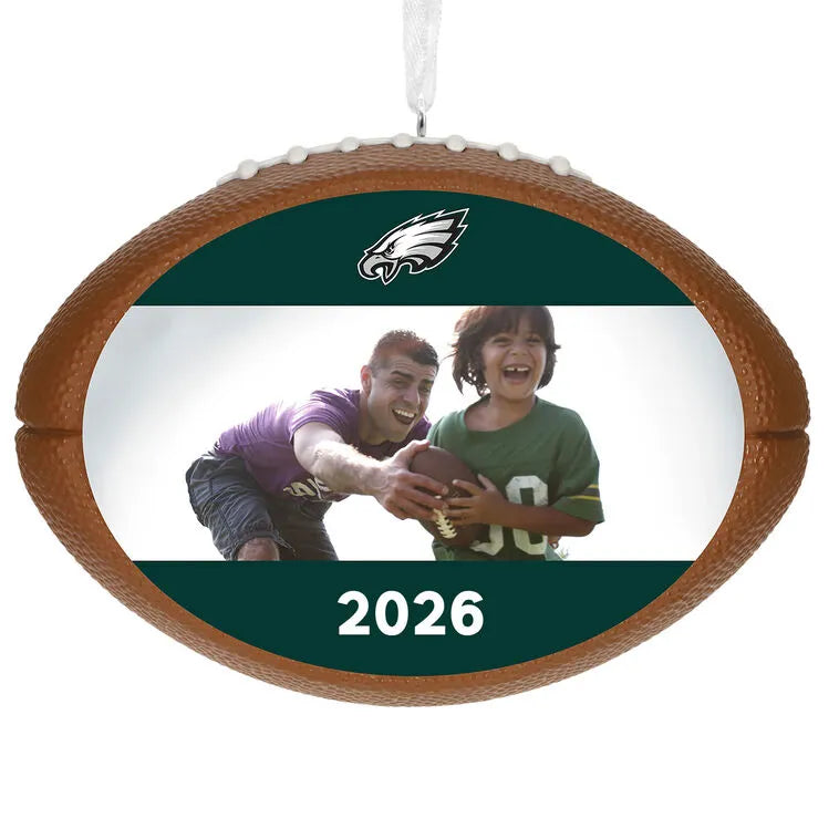 NFL Philadelphia Eagles Football Personalized Ornament, Custom Photo and Text