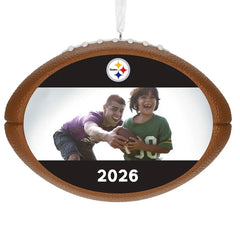 NFL Pittsburgh Steelers Football Personalized Ornament, Custom Photo and Text