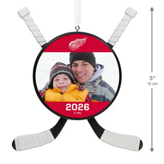 NHL Detroit Red Wings® Hockey Personalized Ornament, Custom Photo and Text