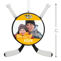 NHL Nashville Predators® Hockey Personalized Ornament, Custom Photo and Text